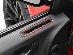SpeedForm Door Vent Trim; Red Carbon Fiber (15-23 Charger)