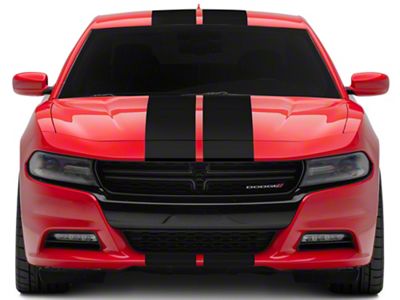 SEC10 Full Length Stripes; Matte Black; 10-Inch (06-23 Charger)