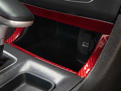 SpeedForm HVAC Panel Trim; Red Carbon (15-23 Charger)