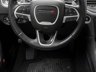 SpeedForm Lower Steering Wheel Trim; Carbon Fiber (15-23 Charger)