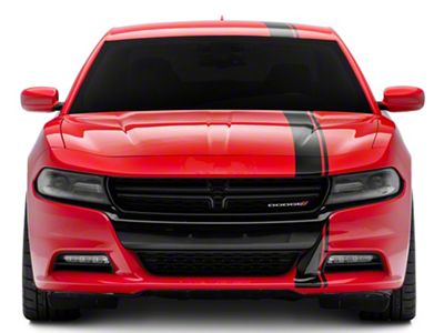 SEC10 Narrow Pin Stripe Full Length Stripes; Gloss Black (06-23 Charger)