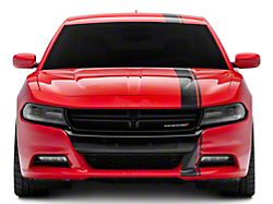 SEC10 Narrow Pin Stripe Full Length Stripes; Matte Black (06-23 Charger)