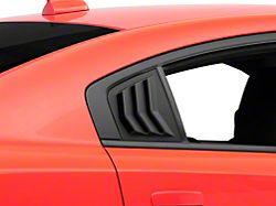 SpeedForm Quarter Window Louvers; Matte Black (11-23 Charger)