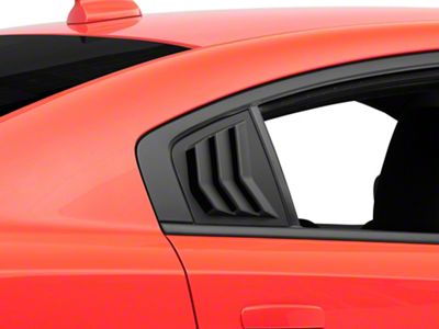 SpeedForm Quarter Window Louvers; Matte Black (11-23 Charger)