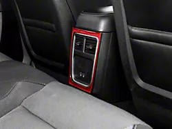 SpeedForm Rear Console Vent Trim; Red Carbon Fiber (15-23 Charger)