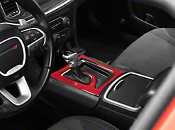 SpeedForm Shifter Console Trim; Red Carbon (15-23 Charger)