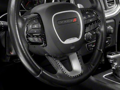 SpeedForm Steering Wheel Trim; Carbon Fiber (15-23 Charger)