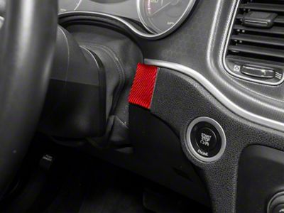 SpeedForm Steering Wheel Trim; Red Carbon Fiber (15-23 Charger)