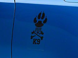 SEC10 K9 Novelty Decal; Black (Universal; Some Adaptation May Be Required)
