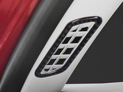 SpeedForm A-Pillar Vent Trim; Black Carbon Fiber (21-25 Mustang Mach-E)