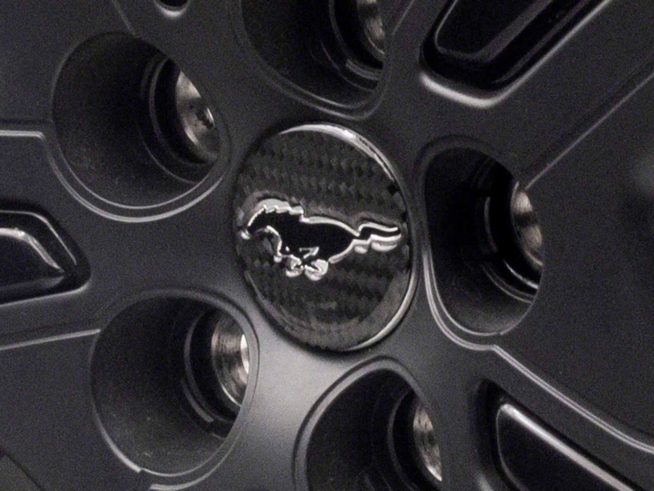SpeedForm Mach-E Center Cap Trim; Black Carbon Fiber ME5364