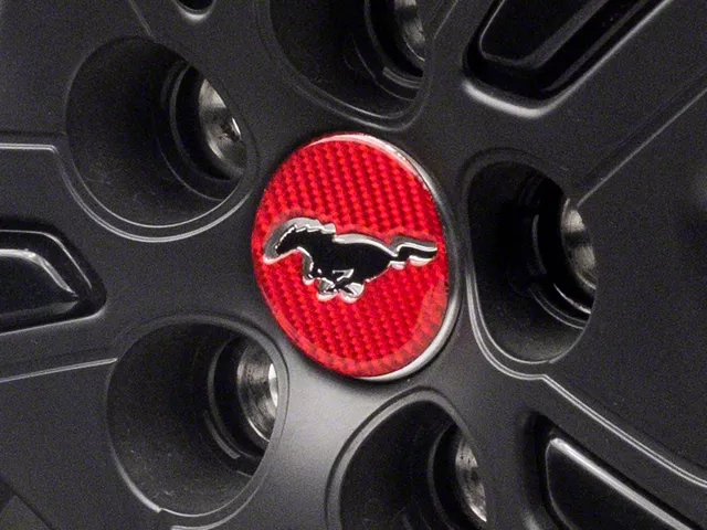 SpeedForm Center Cap Trim; Red Carbon Fiber (21-24 Mustang Mach-E)
