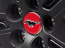 SpeedForm Center Cap Trim; Red Carbon Fiber (21-24 Mustang Mach-E)