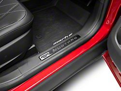 SpeedForm Door Sill Trim Cover; Black Carbon Fiber (21-25 Mustang Mach-E)