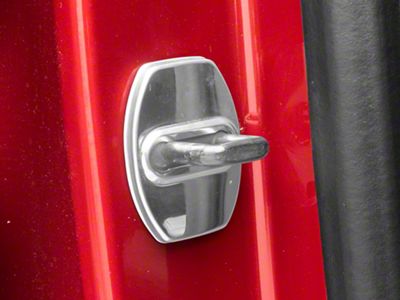 SpeedForm Door Striker Trim; Chrome (21-25 Mustang Mach-E)