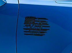 SEC10 Eagle Distress Novelty Decal; Black (Universal; Some Adaptation May Be Required)