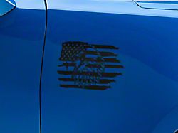 SEC10 Eagle Distress Novelty Decal; Black (Universal; Some Adaptation May Be Required)