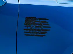 SEC10 Eagle Distress Novelty Decal; Black (Universal; Some Adaptation May Be Required)