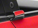 SpeedForm Exterior Door Handle Trim; Red Carbon Fiber (21-25 Mustang Mach-E)