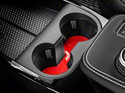 SpeedForm Front Cup Holder Trim; Red Carbon Fiber (21-24 Mustang Mach-E)