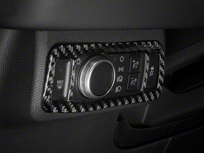 SpeedForm Headlight Switch Trim; Black Carbon Fiber (21-25 Mustang Mach-E)