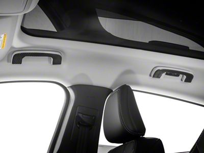 SpeedForm Interior Overhead Handle Trim; Black Carbon Fiber (21-25 Mustang Mach-E)