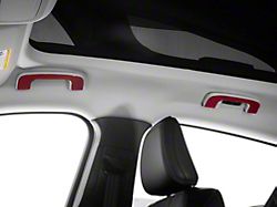 SpeedForm Interior Overhead Handle Trim; Red Carbon Fiber (21-25 Mustang Mach-E)