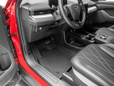 SpeedForm Molded Front and Rear Floor Liners; Black (21-24 Mustang Mach-E)