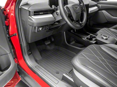 SpeedForm Molded Front and Rear Floor Liners; Black (21-25 Mustang Mach-E)