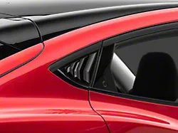 SpeedForm Quarter Window Louvers; Gloss Black (21-23 Mustang Mach-E)