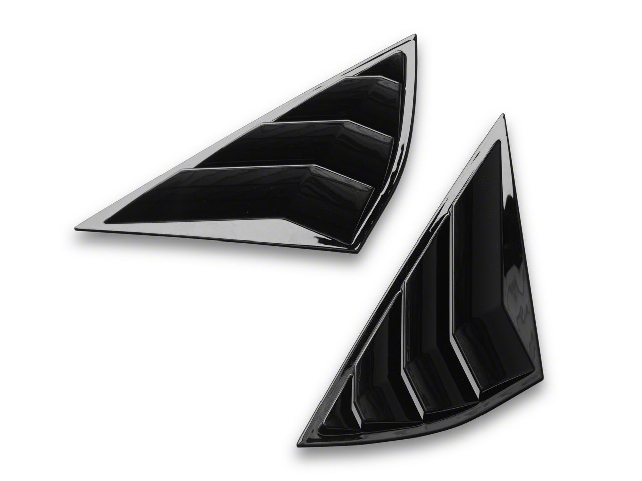 SpeedForm Mach-E Quarter Window Louvers; Gloss Black ME5278 SpeedForm Mach-E Quarter Window Louvers; Gloss Black ME5278
