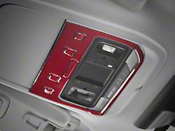 SpeedForm Reading Light Frame Trim; Red Carbon Fiber (21-25 Mustang Mach-E)