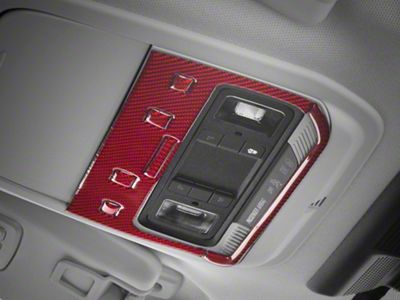SpeedForm Reading Light Frame Trim; Red Carbon Fiber (21-25 Mustang Mach-E)