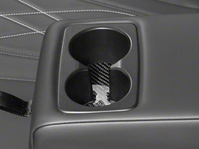 SpeedForm Rear Cup Holder Trim; Carbon (21-25 Mustang Mach-E)
