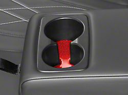 SpeedForm Rear Cup Holder Trim; Red Carbon (21-23 Mustang Mach-E)