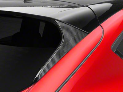 SpeedForm Exterior Hatch Trim; Black Carbon Fiber (21-24 Mustang Mach-E)