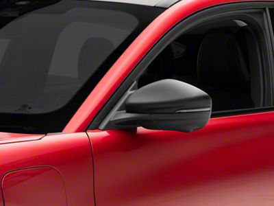 SpeedForm Side Mirror Covers; Matte Black (21-25 Mustang Mach-E)