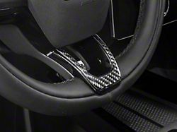 SpeedForm Steering Wheel Lower Trim; Black Carbon Fiber (21-25 Mustang Mach-E)