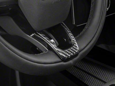 SpeedForm Steering Wheel Lower Trim; Black Carbon Fiber (21-24 Mustang Mach-E)