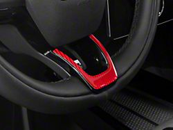 SpeedForm Steering Wheel Lower Trim; Red Carbon Fiber (21-25 Mustang Mach-E)