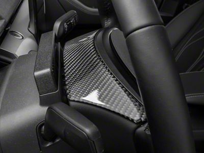 SpeedForm Steering Wheel Trim; Black Carbon Fiber (21-25 Mustang Mach-E)