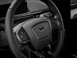 SpeedForm Steering Wheel Trim; Black Carbon Fiber (21-25 Mustang Mach-E)