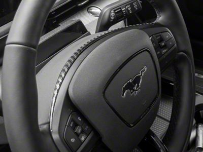 SpeedForm Steering Wheel Trim; Black Carbon Fiber (21-25 Mustang Mach-E)
