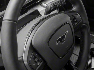SpeedForm Steering Wheel Trim; Black Carbon Fiber (21-24 Mustang Mach-E)
