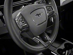 SpeedForm Steering Wheel Trim; Carbon Fiber (21-24 Mustang Mach-E)
