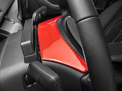 SpeedForm Steering Wheel Trim; Red Carbon Fiber (21-25 Mustang Mach-E)