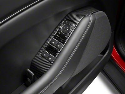 SpeedForm Window Switch Trim Kit; Carbon Fiber (21-25 Mustang Mach-E)