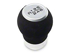 SpeedForm 6-Speed Suede Shift Knob; Silver (24-25 Mustang GT, Dark Horse)