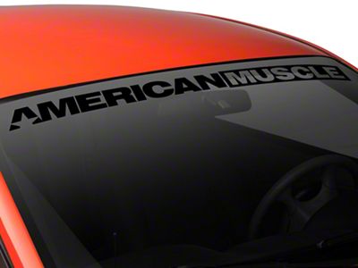 SpeedForm AmericanMuscle Windshield Banner; Gloss Black (94-04 Mustang)