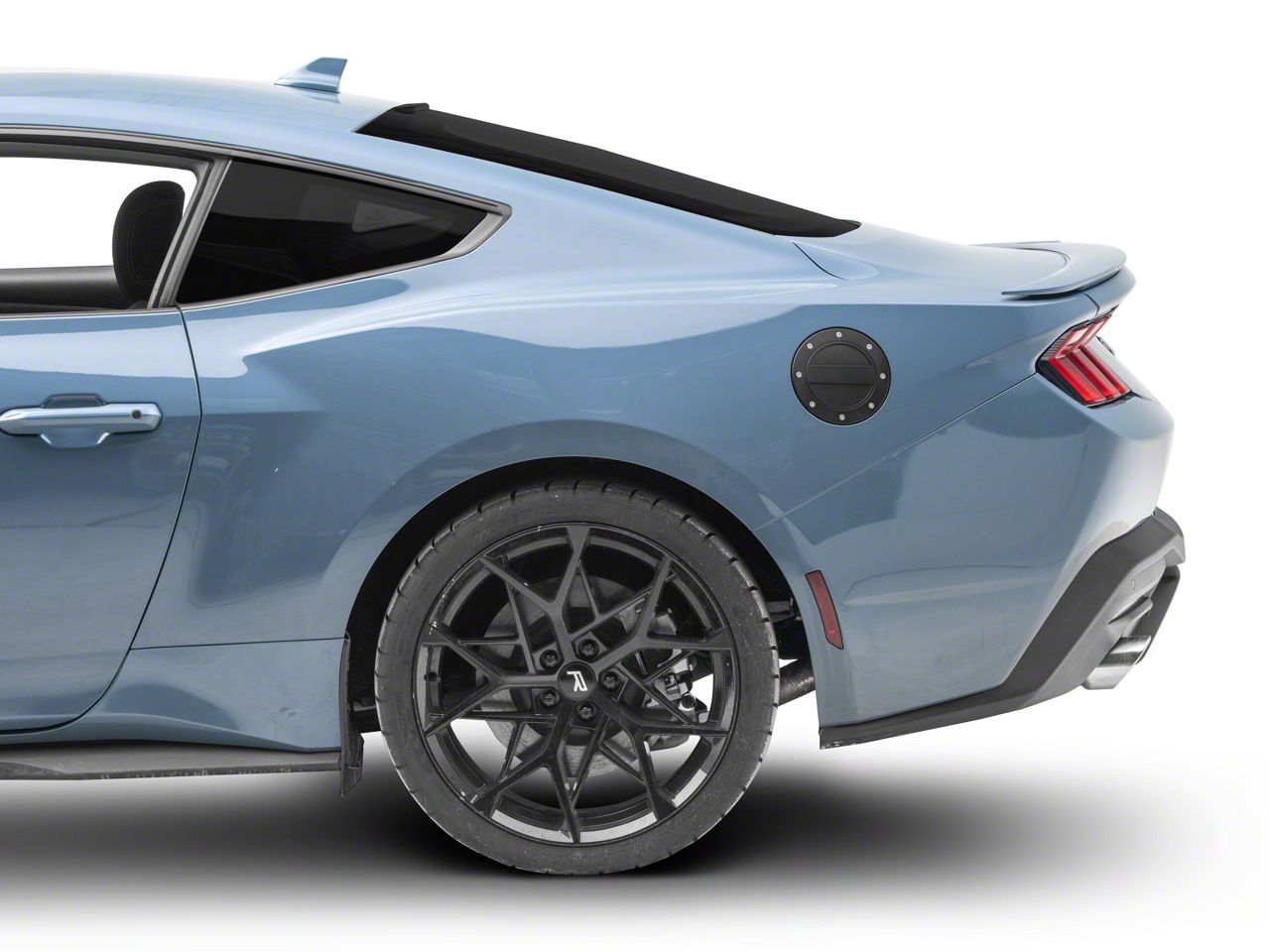 SpeedForm Mustang Bullitt Style ABS Fuel Door Cover; Matte Black